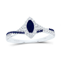 1/8CTW-DIA ANA M 1/8CTW-RD-BS 6X3MM MQ-BS NAT GEM SINGLE HALO BRIDAL RING