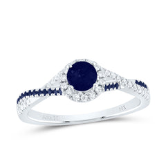 1/8CTW-DIA ANA M 1/10CTW-RD-BS 4MM RD-BS NAT GEM SINGLE HALO BRIDAL RING