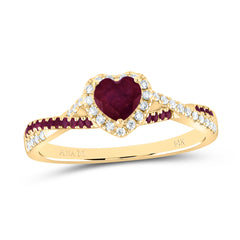 14k Gold 1/8 CTW-Natural Diamond 1/8 CTW-Rd-Ru 4.5MM Ht-Ru Natural Gemstone Single Halo Bridal Ring Gram