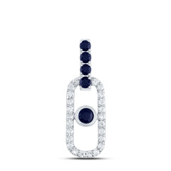 1/5CTW-DIA ANA M 1/3CTW RD-BS NAT GEM PAPER CLIP PENDANT