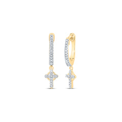 1/6 CTW-DIA NK CROSS DANGLING EARRING