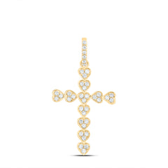 1/2CTW-DIA ANA M FASHION HEART CROSS PENDANT