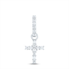 1/5CTW-DIA ANA M FASHION CROSS PENDANT