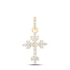 1/6CTW-DIA ANA M FASHION CROSS PENDANT