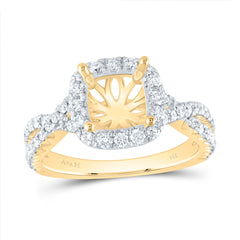 3/4CTW-DIA ANA M 2CT-CCU SEMI-MOUNT SINGLE HALO ENGAGEMENT RING