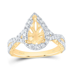 3/4CTW-DIA ANA M 1 3/4CT-CPS SEMI-MOUNT SINGLE HALO ENGAGEMENT RING