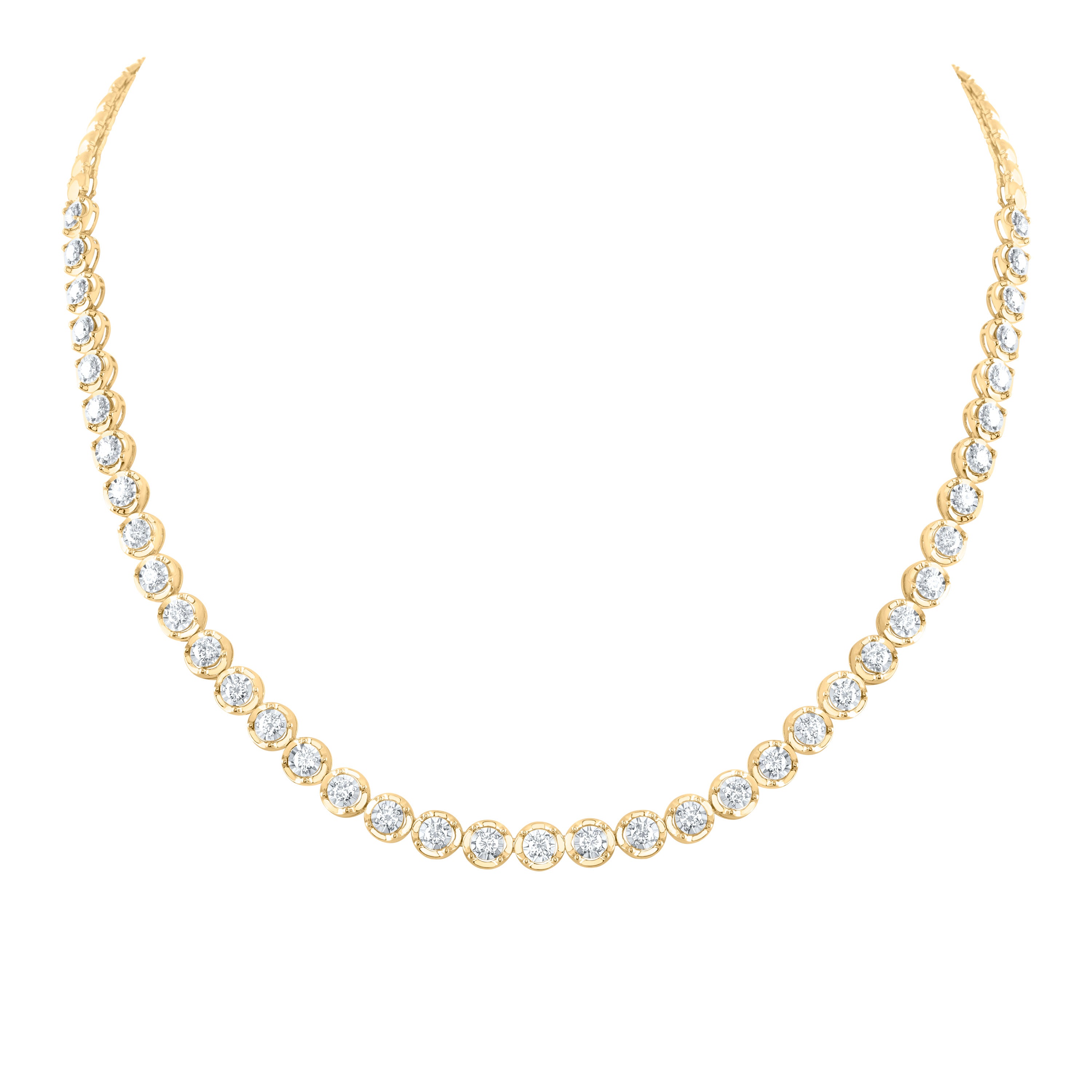 3CTW-DIA NKE FASHION TENNIS NECKLACE (18 INCH)