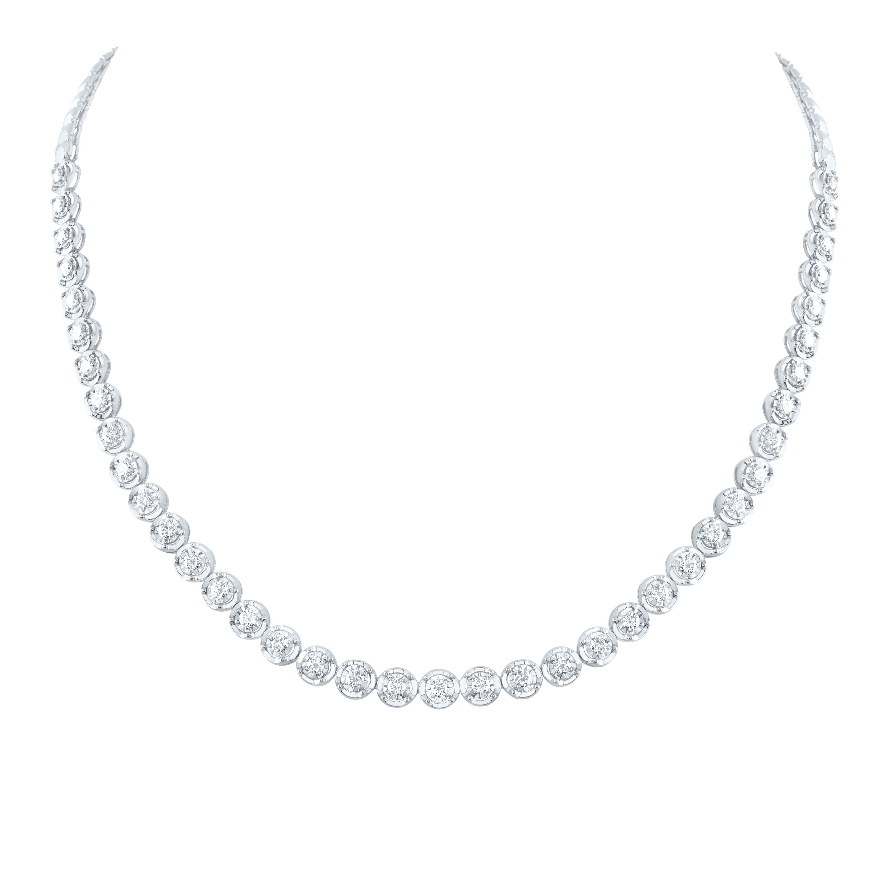 3CTW-DIA NKE FASHION TENNIS NECKLACE (18 INCH)