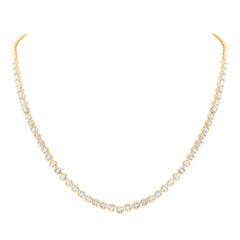 14K Yellow Gold 1 5/8 CTW-Natural Diamonde Fashion Tennis Necklace (18 Inch ) 21.29 Gram