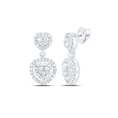 1/2CTW-DIA CN FASHION HEART DANGLING EARRING