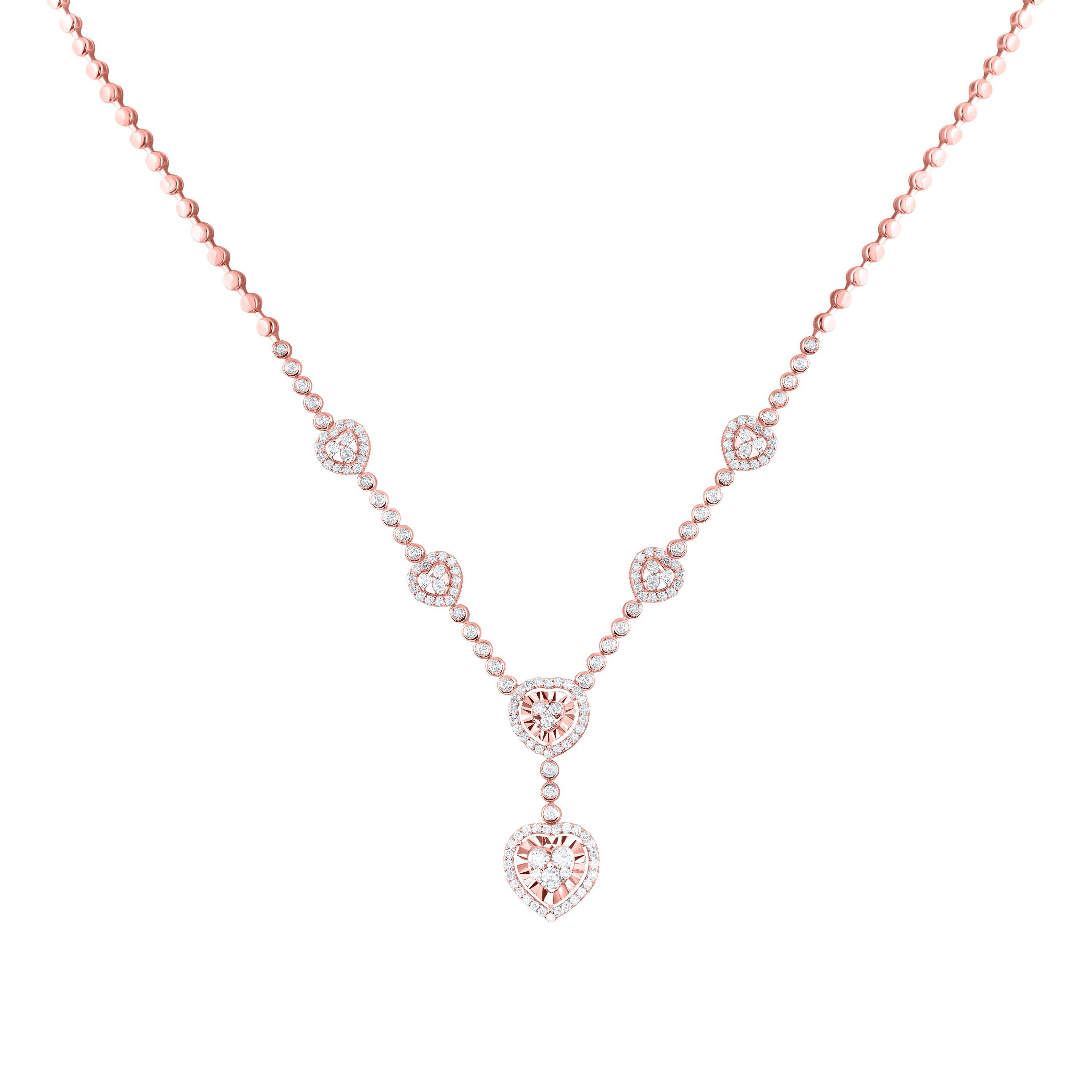 1 1/5CTW-DIA CN FASHION HEART NECKLACE (18 INCH)