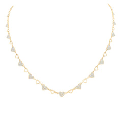 1 1/4CTW-DIA ANA M FASHION HEART NECKLACE (17 INCH)