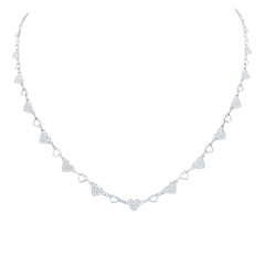 1 1/4CTW-DIA ANA M FASHION HEART NECKLACE (17 INCH)