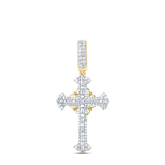 1/2 CTW-P1 DIA CROSS MENS CHARM