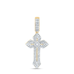 1/2CTW-P1 DIA CROSS MENS CHARM