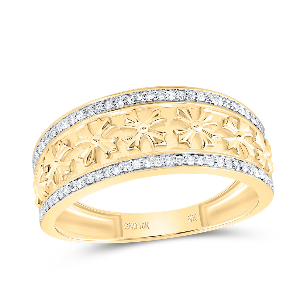 1/4CTW-DIA NK CROME CROSS MENS RING