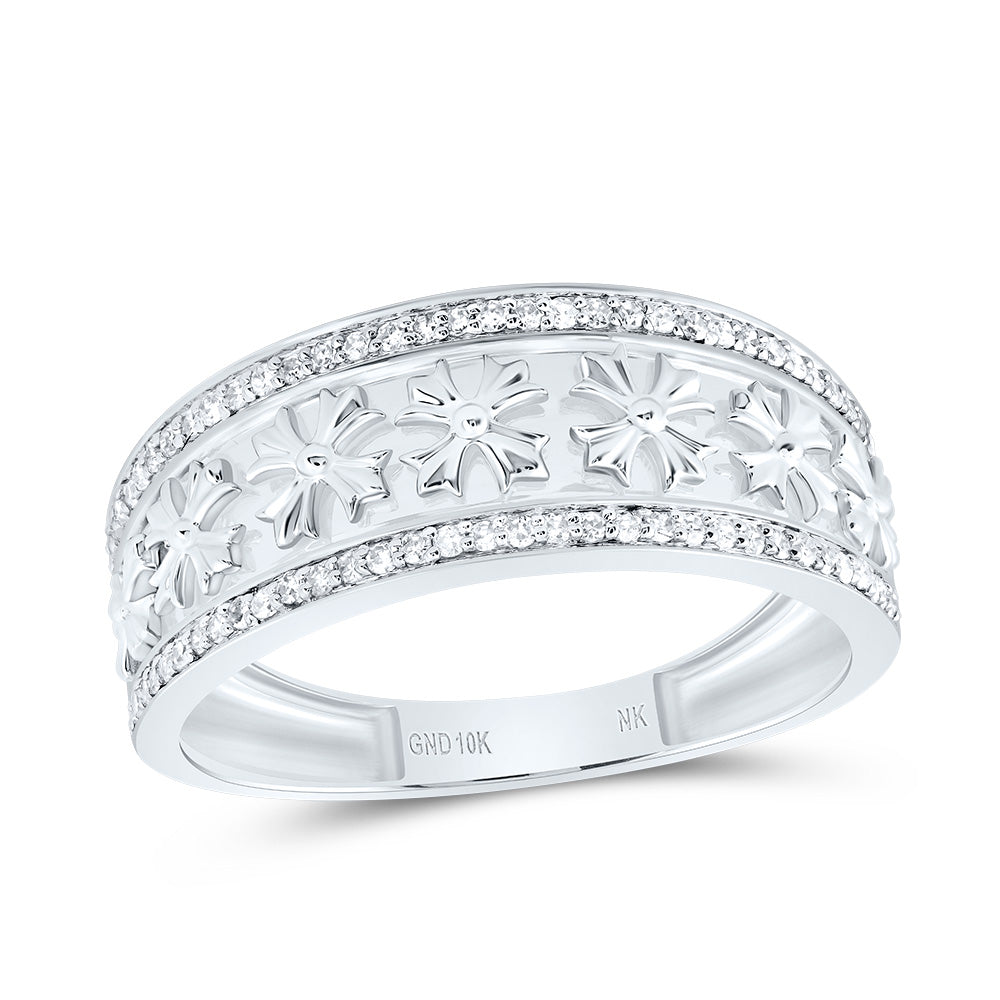 1/4CTW-DIA NK CROME CROSS MENS RING