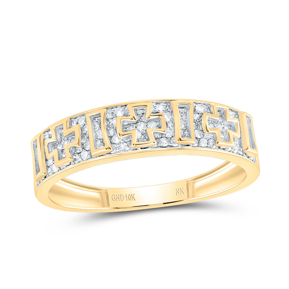 1/2CTW-DIA NK CROME CROSS MENS RING