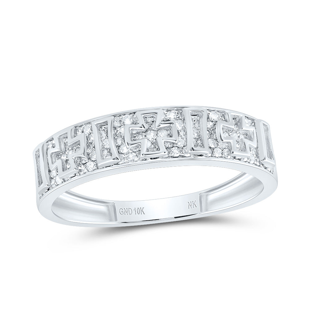 1/2CTW-DIA NK CROME CROSS MENS RING