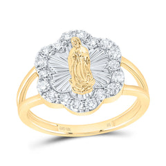 1/2CTW-DIA NK FASHION VIRGIN MOTHER MARY FLOWER LADIES RING