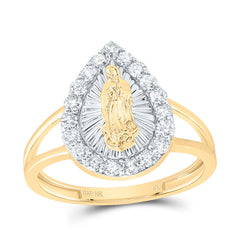 1/2CTW-DIA NK FASHION VIRGIN MOTHER MARY PEAR LADIES RING