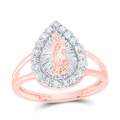 1/2CTW-DIA NK FASHION VIRGIN MOTHER MARY PEAR LADIES RING