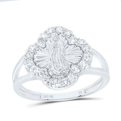 1/2CTW-DIA NK FASHION VIRGIN MOTHER MARY CLOVER LADIES RING