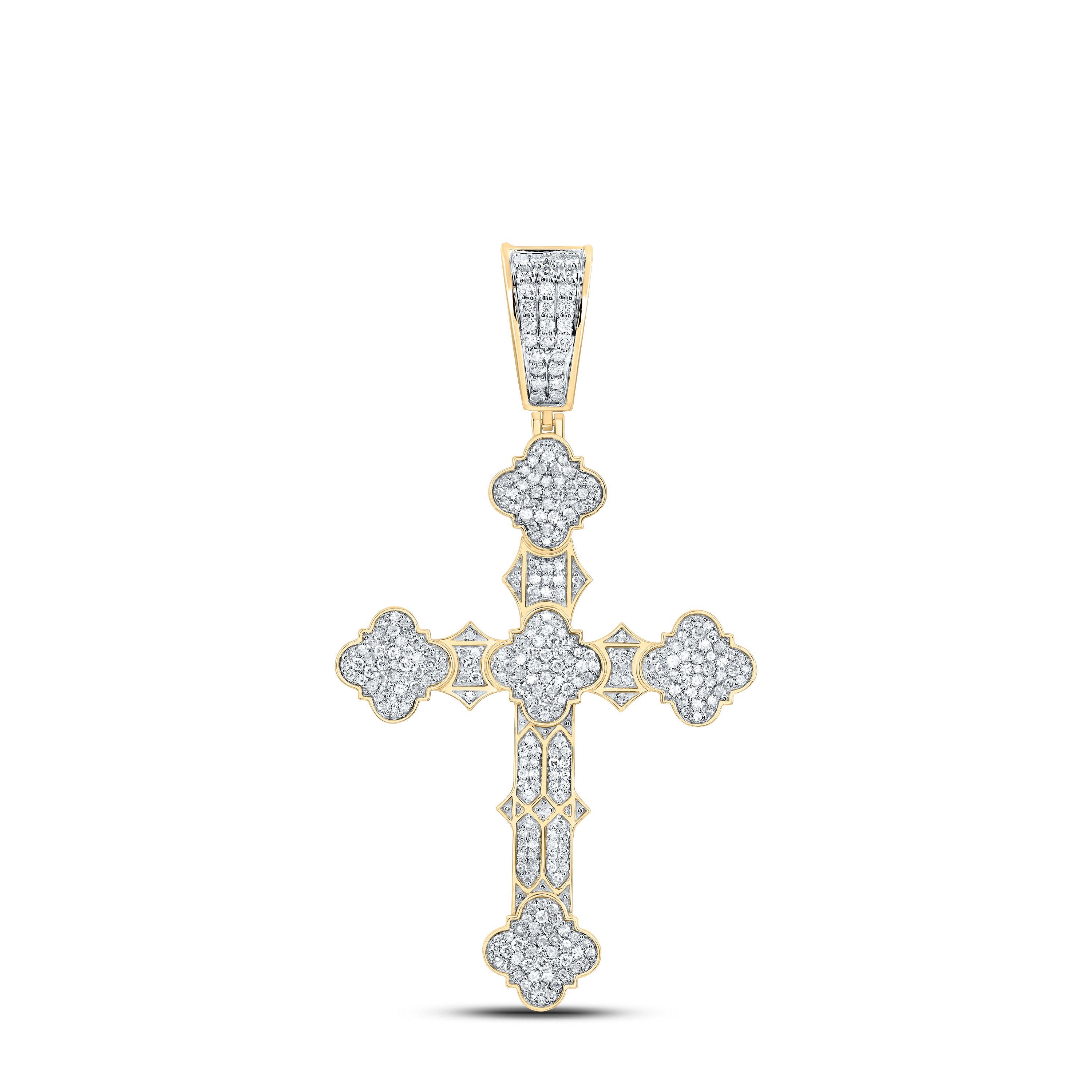 1 3/8 CTW P1 DIA CROSS MENS CHARM