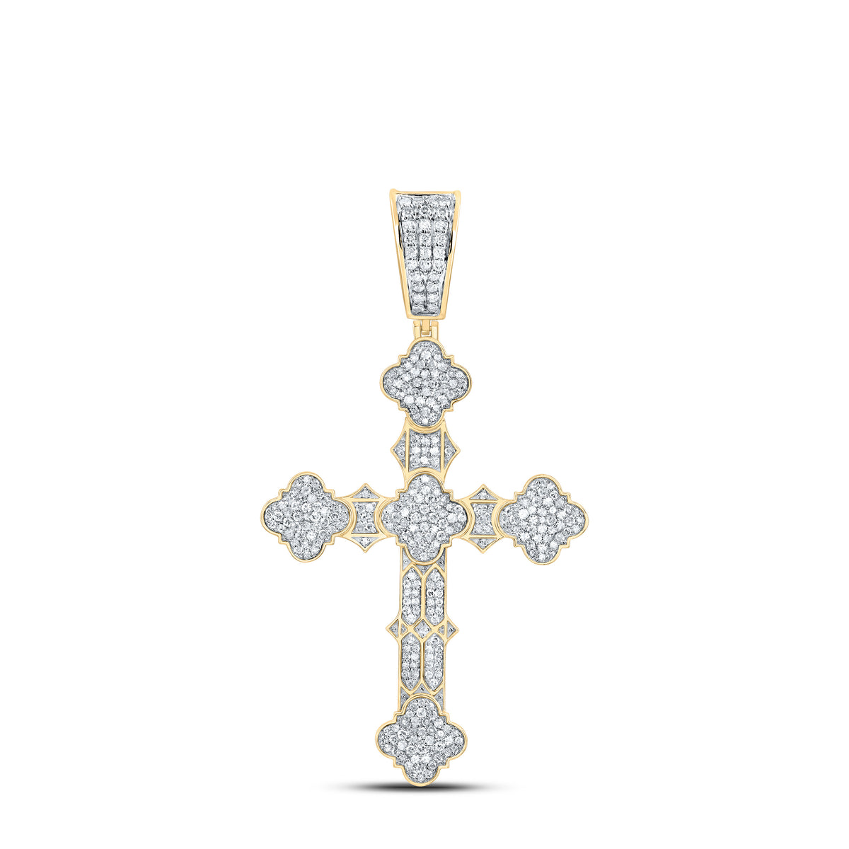 1 3/8 CTW P1 DIA CROSS MENS CHARM