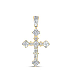 1 3/8 CTW P1 DIA CROSS MENS CHARM