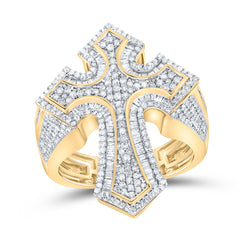 1 1/2CTW-DIA P1 CROSS MENS RING