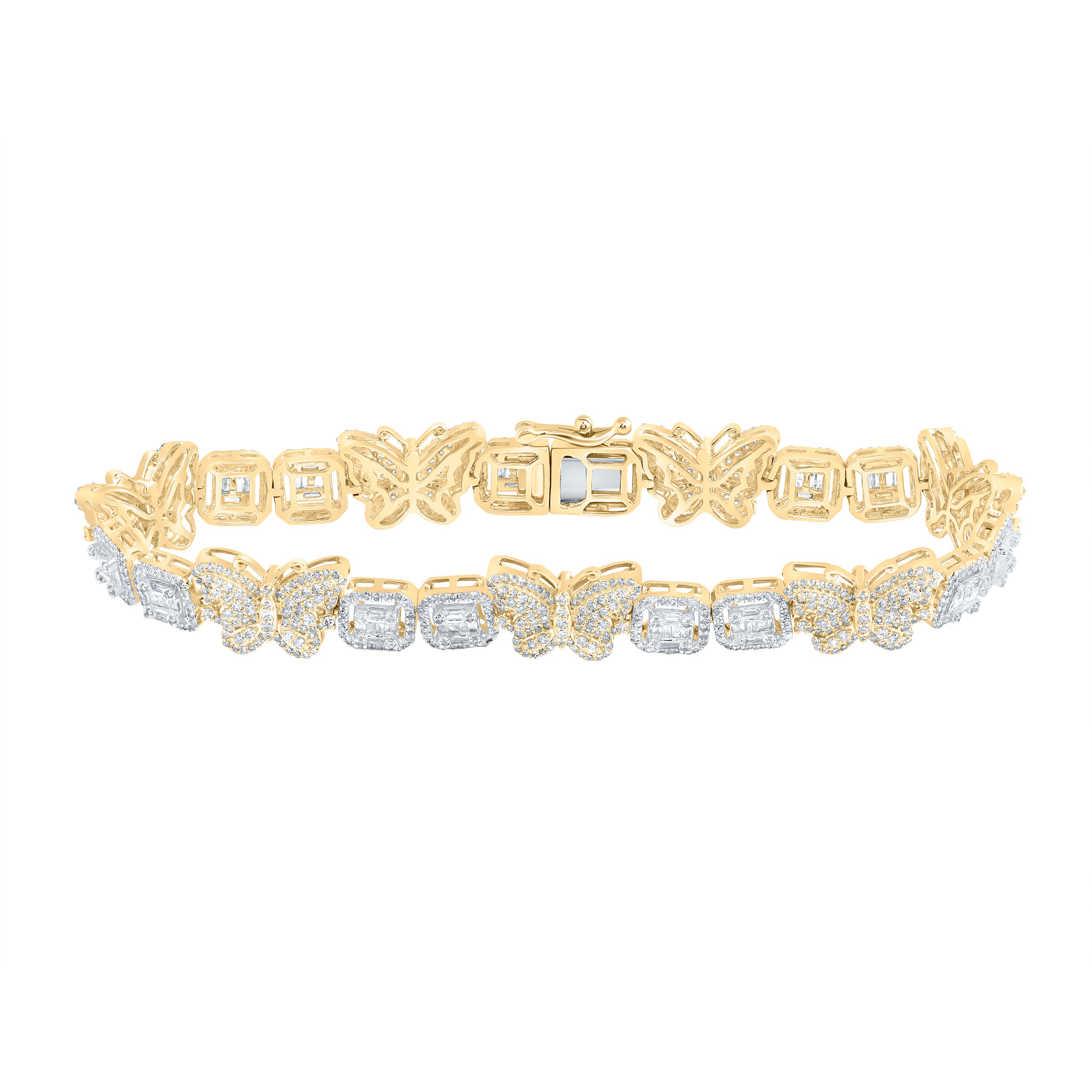 3 1/3CTW-DIA NK BUTTERFLY BRACELET (7 INCH)