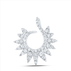 14K White Gold 1/2 CTW-Natural Diamond Fashion Pendant 1.20 Gram