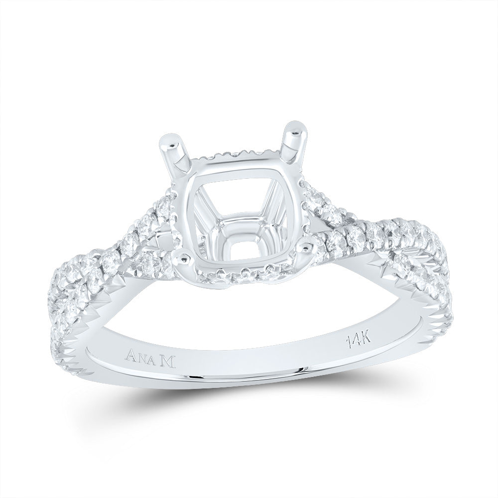 5/8CTW-DIA ANA M 2 1/2CT-CCU SEMI-MOUNT NO HALO ENGAGEMENT RING