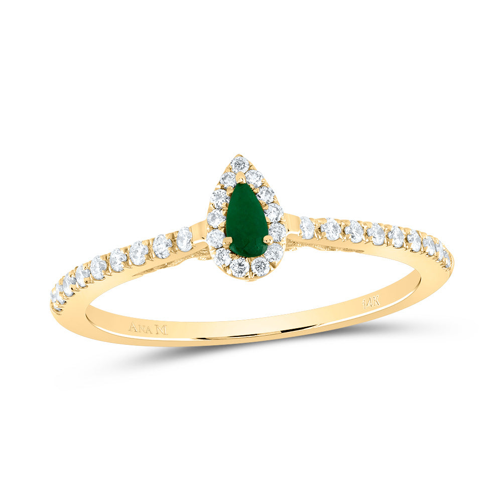 1/6CTW-DIA ANA M 4X2MM PS-EM NAT GEM PEAR RING