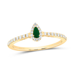 1/6CTW-DIA ANA M 4X2MM PS-EM NAT GEM PEAR RING