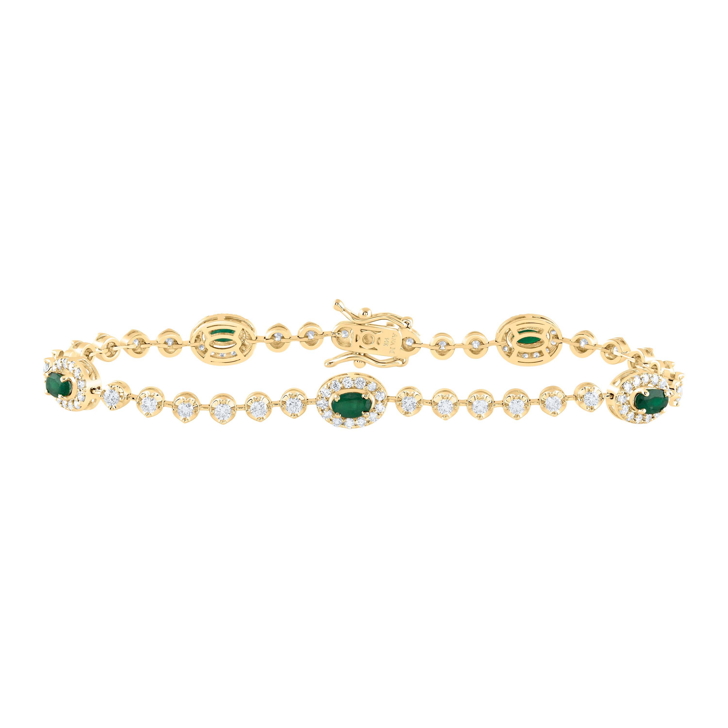 1 1/2CTW-DIA ANA M 1CTW OV-EM NAT GEM FASHION BRACELET (7 INCH)