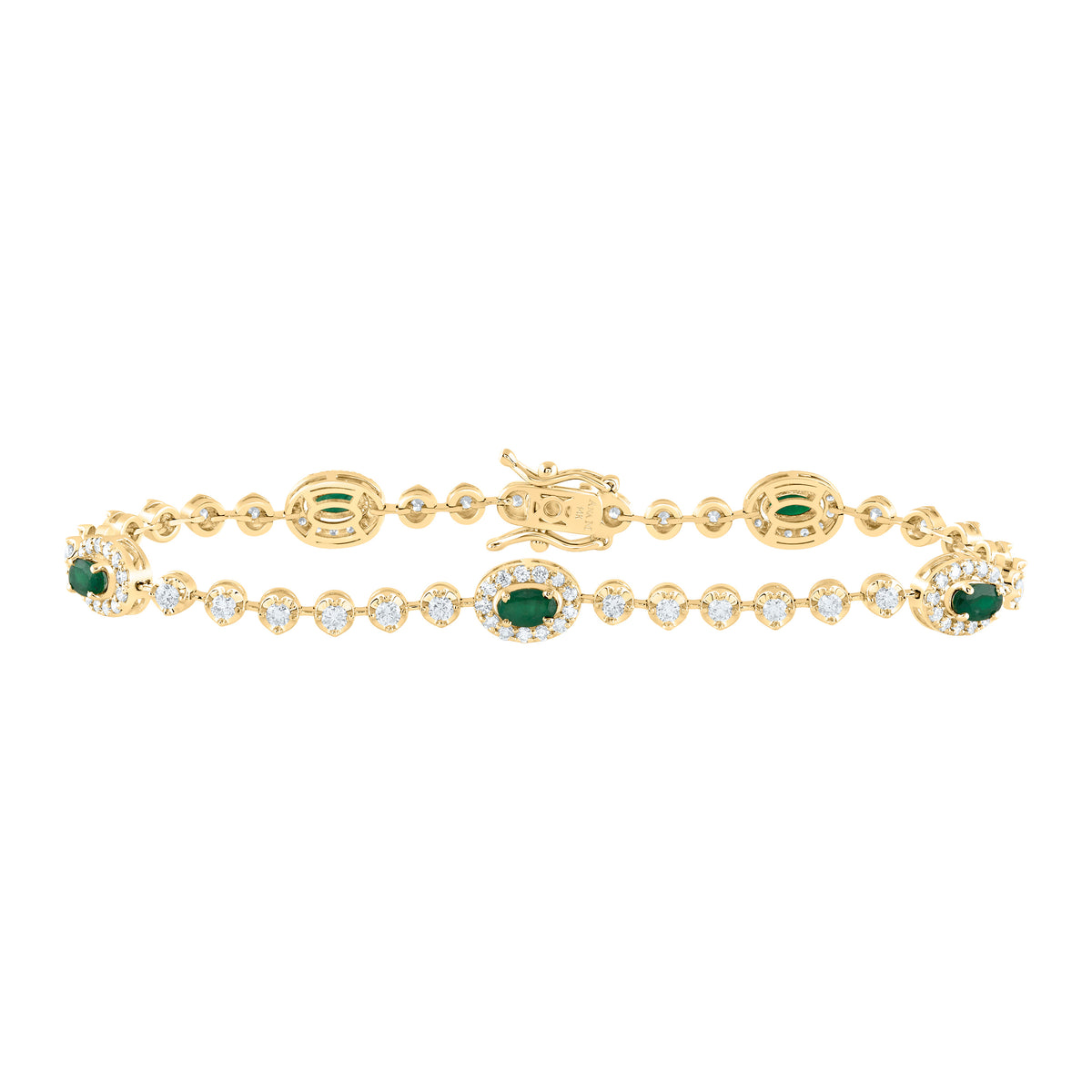 1 1/2CTW-DIA ANA M 1CTW OV-EM NAT GEM FASHION BRACELET (7 INCH)