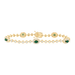 1 1/2CTW-DIA ANA M 1CTW OV-EM NAT GEM FASHION BRACELET (7 INCH)