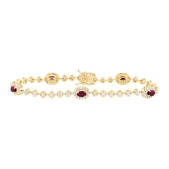1 1/2CTW-DIA ANA M 1 3/8CTW OV-RU NAT GEM FASHION BRACELET (7 INCH)