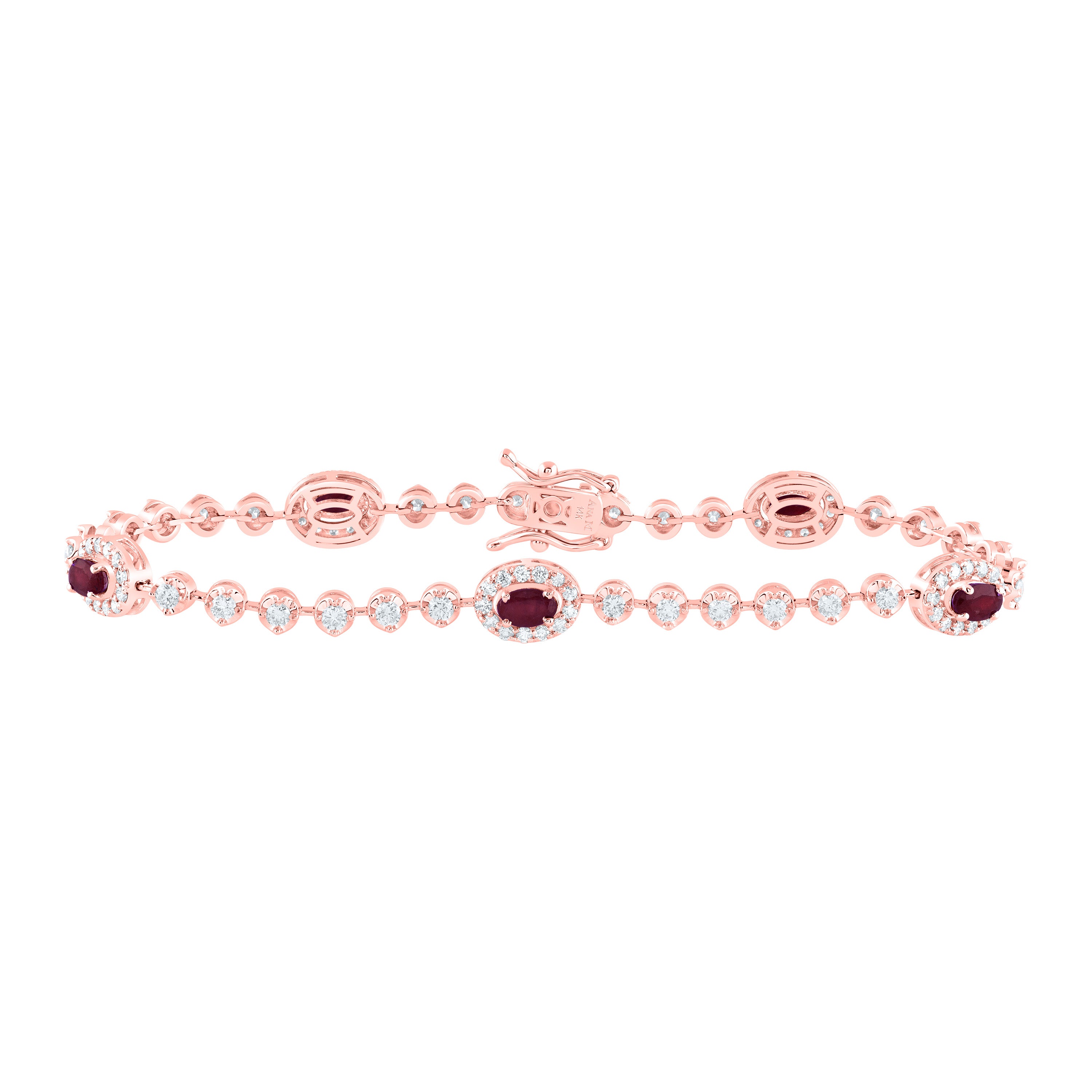1 1/2CTW-DIA ANA M 1 1/3CTW OV-RU NAT GEM FASHION BRACELET (7 INCH)
