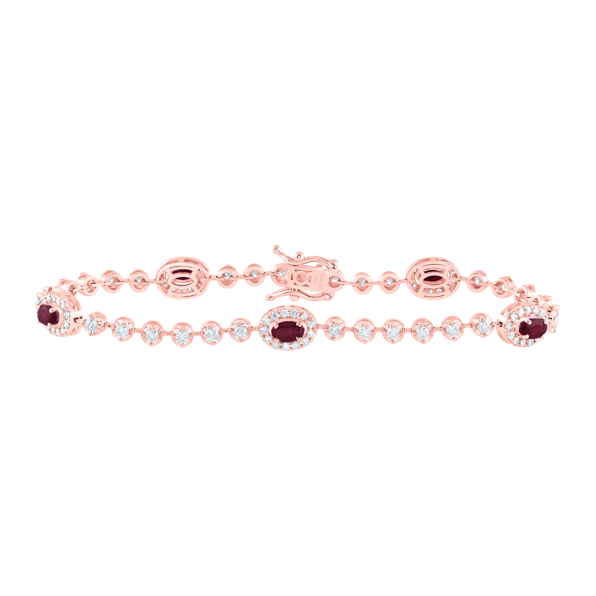 1 1/2CTW-DIA ANA M 1 1/3CTW OV-RU NAT GEM FASHION BRACELET (7 INCH)
