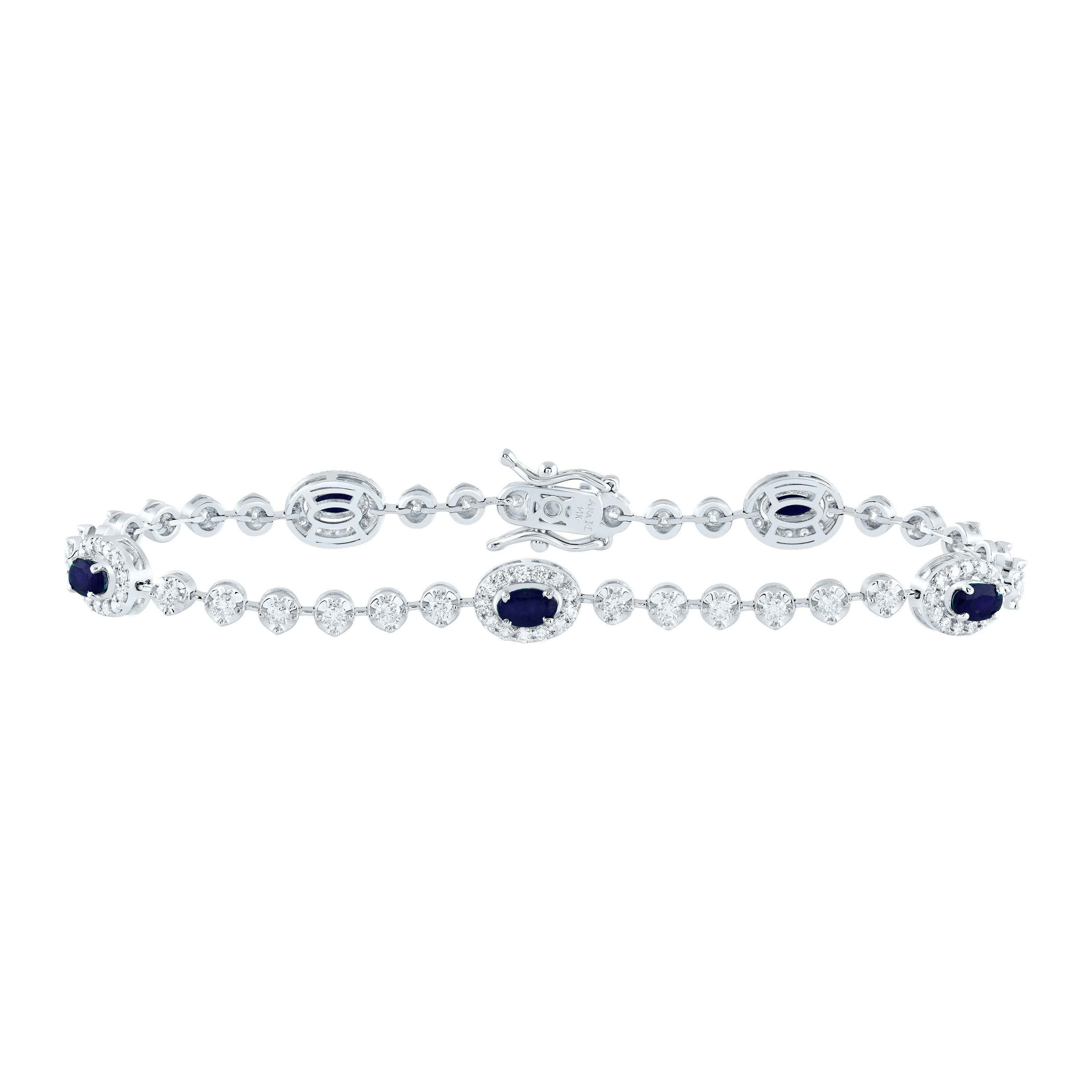 1 1/2CTW-DIA ANA M 1 1/2CTW OV-BS NAT GEM FASHION BRACELET (7 INCH)