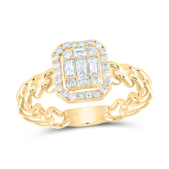 3/8CTW-DIA ANA M CUSHION FASHION RING