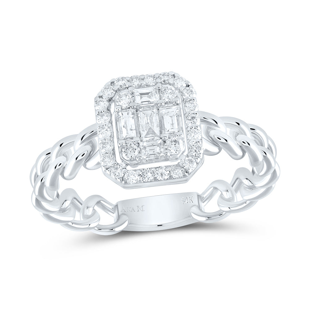 3/8CTW-DIA ANA M CUSHION FASHION RING