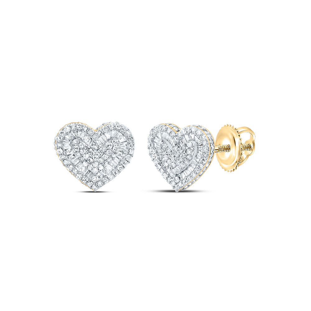 7/8CTW-DIA NK FASHION HEART STUD EARRING