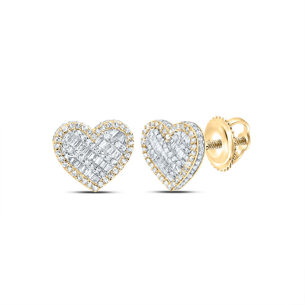 3/4CTW-DIA NK FASHION HEART STUD EARRING
