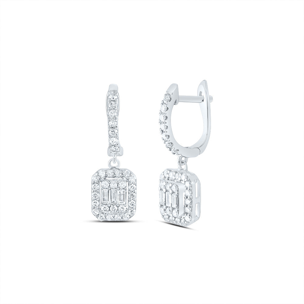5/8CTW-DIA ANA M CUSHION FASHION DANGLING EARRING
