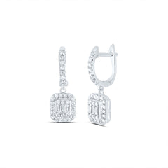 5/8CTW-DIA ANA M CUSHION FASHION DANGLING EARRING