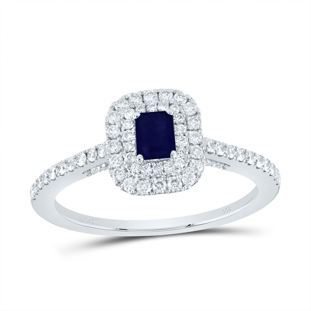 1/2CTW-DIA ANA M 4.2*3.2MM EM-BS NAT GEM EMERALD RING